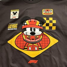 IN HAND nwt 2025 F1 MICKEY MOUSE 75th T-SHIRT lvgp ADULT XL grey VEGAS disney