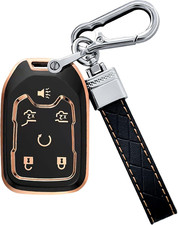 Key Fob Cover Compatible with Chevy Tahoe Suburban GMC Yukon Car Accessories wit