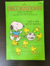 Peanuts Gang Snoopy Decorations Die Cut Book Hallmark Uncut 1965
