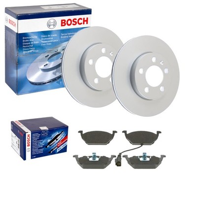 BOSCH BREMSSCHEIBEN 256mm+ BELÄGE VORNE passend für VW POLO 6 A1 SCALA KAMIQ