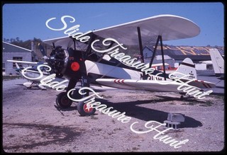 Boeing Stearman Model 75 Aircraft Biplane 35mm Slide 1960s