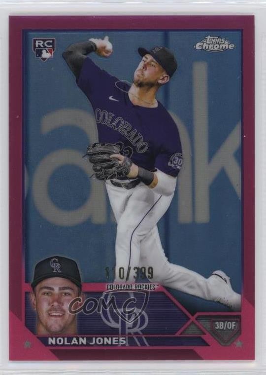 2023 Topps Chrome Magenta Refractor 110/399 Nolan Jones #43 15y4
