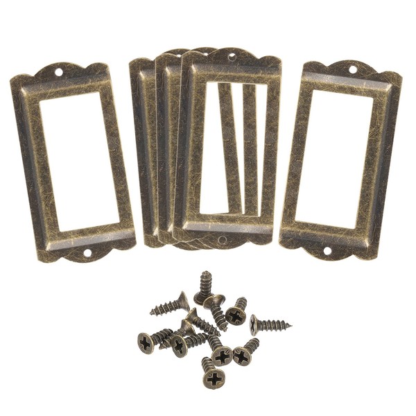 Metall Etikettenhalter 85X40Mm 5 StüCk Namenskartenrahmen Bronze-image