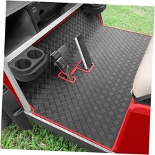Golf Cart Floor Liner Mat 8mm Thick Rubber Full Coverage Fit for Club Red Trim