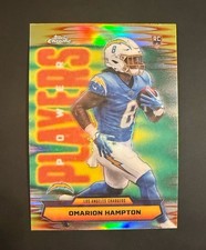 2025 Topps Chrome Power Players Refractor - Omarion Hampton Chargers PP-17 (RC)