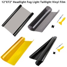 12x72 Color Yellow 4 Black Tint 3000k Headlight Fog Light Taillight Vinyl Film