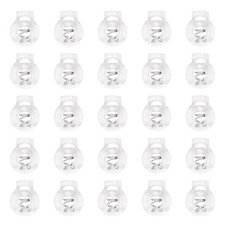 25Pcs Adjustable Ball Cord Lock Round Toggle Stopper Single Hole Toggle Stoppers
