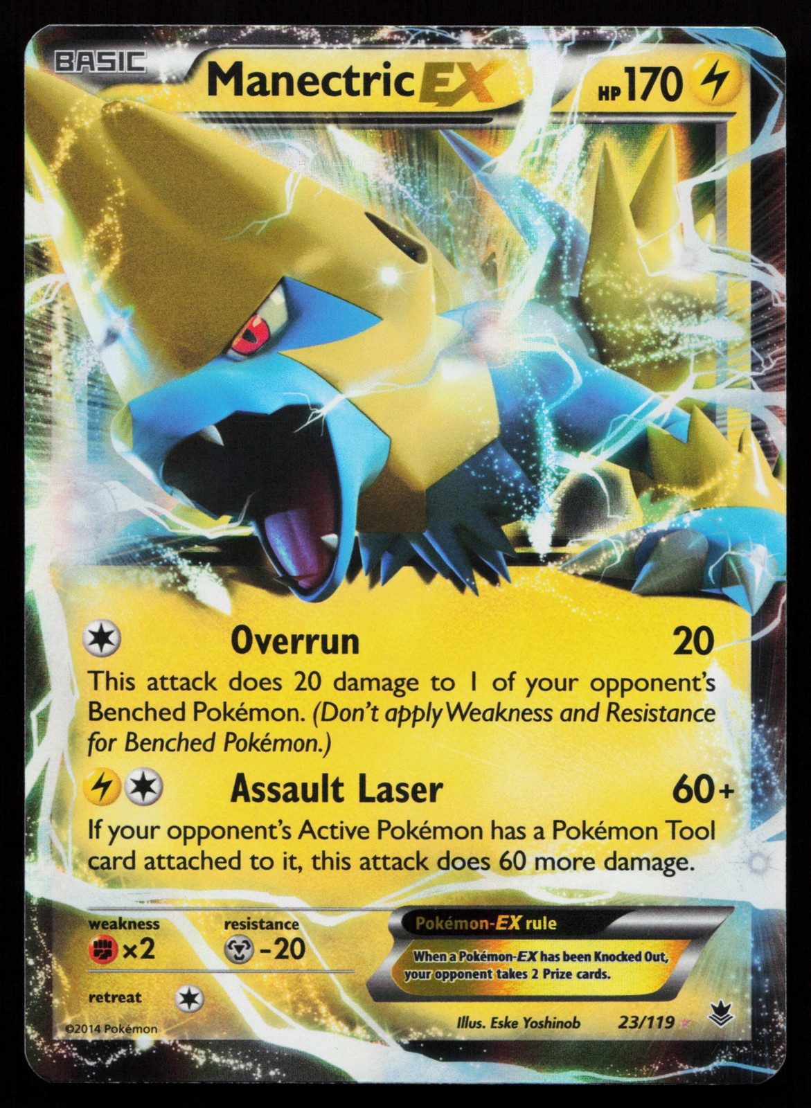 Manectric EX 23/119 Ultra Rare XY - Phantom Forces Pokémon Card
