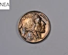 1935 Buffalo Nickel ~ Almost Uncirculated AU++ Rainbow Toned ~ ZB606