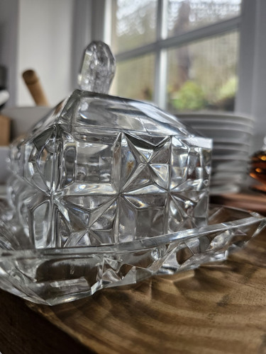 Beautiful Vintage Cheese Or Butter Dish And Lid - Picture 6 of 8