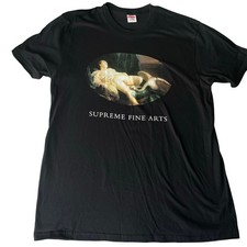 Supreme Fine Arts T Shirt Black Graphic Print Men's Size Large