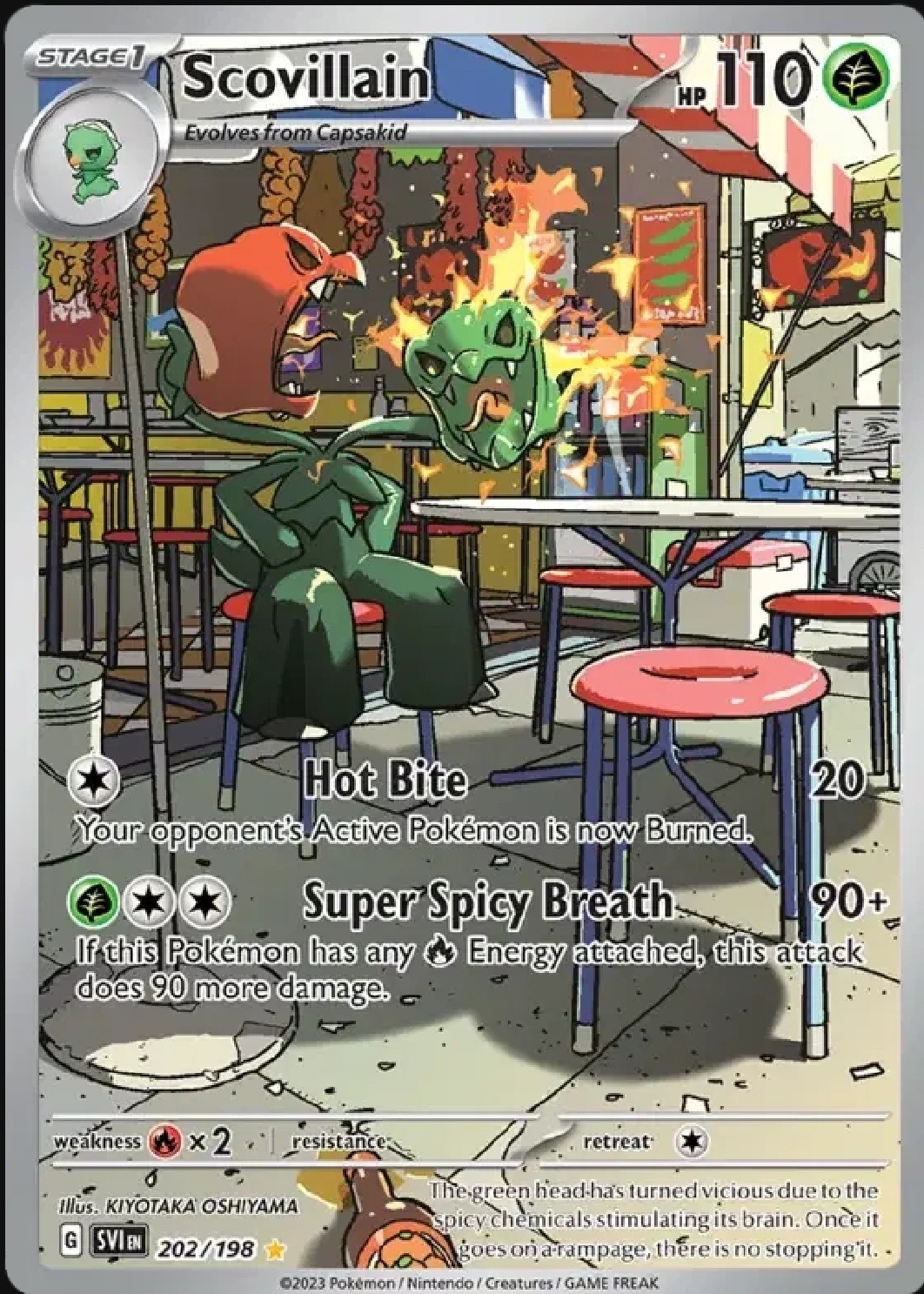 Scovillain - 202/198 - Pokemon Scarlet Violet Base Illustration Rare NM