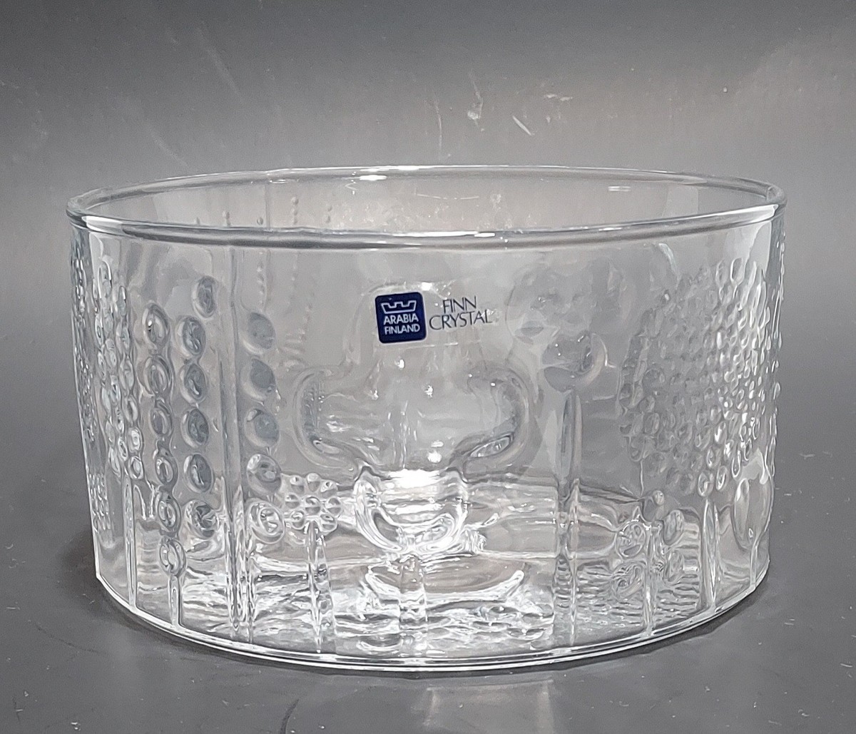 Oiva Toikka Glass Flora Bowl Littala Arabia Finland Finn Crystal