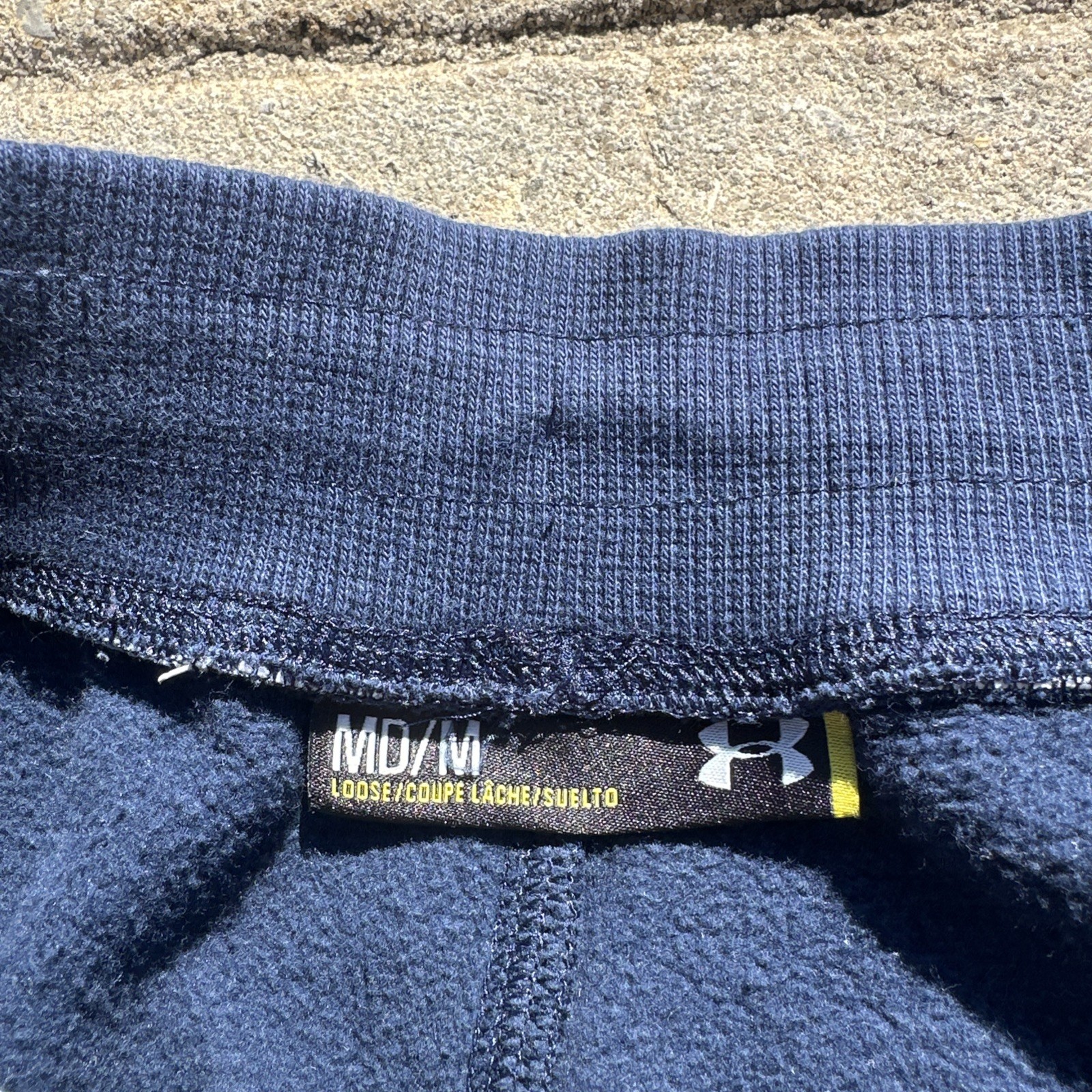 Under Armour Pants Mens Medium Blue Training Track Sweatpants Loose Gym Fleece thumbnail 8