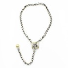 David Yurman Sterling 18k Gold Quatrefoil Lariat 19.25 Inch Necklace #S5594-4 — photo 2