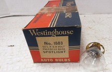 Vintage Prefocus Spotlight Bulb 6 Volt Westinghouse 1503 Box Of 10 Bulbs