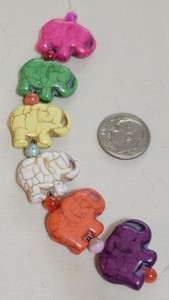 L668  20mm  howlite elephant  beads 