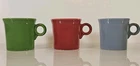 Lot of 3 Fiesta Ware Mixed Colors Coffee Mugs Cups O Ring Handle HLC- USA