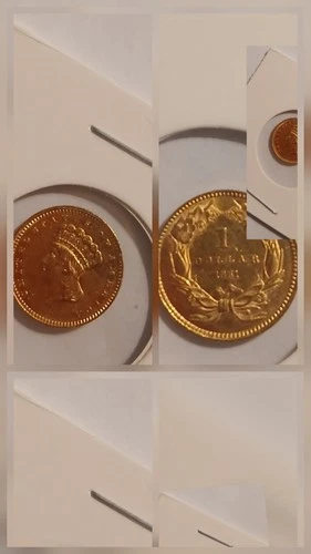 Photo of a 1861-P Gold Dollar from an eBay listing that sold on Jul 1, 2026