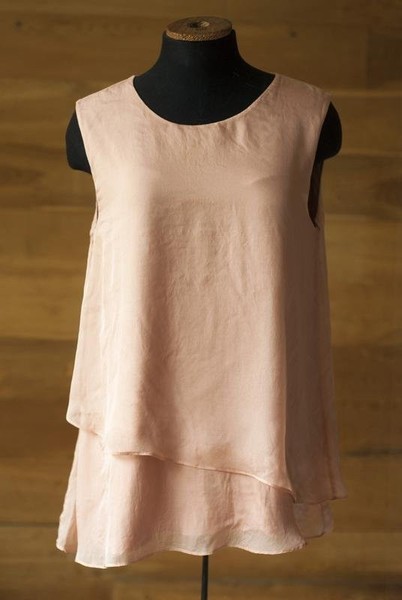 Women Hallhuber Shirt Peach Viscose 38 / M / 46