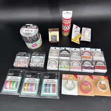 Huge Craft Tape Lot 24 Washi & Deco Rolls Mixed Patterns Scrapbooking DIY Crafts