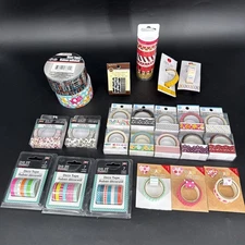 Huge Craft Tape Lot 24 Washi & Deco Rolls Mixed Patterns Scrapbooking DIY Crafts