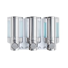 Better Living Aviva Wall Mount Shower Dispenser, 3 x 11oz, Chrome 76345-1