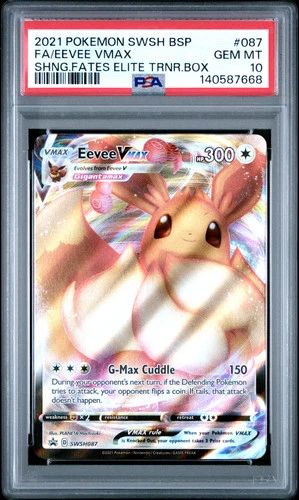 2021 Pokemon SWSH Black Star Promo Eevee VMAX PSA 10 #087