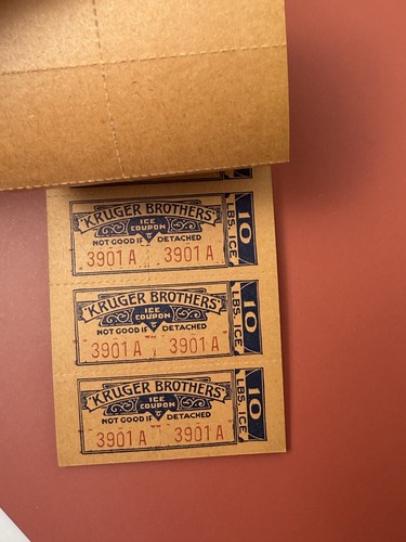 4 Kruger Bros Ice Co. Książki kuponowe na 500lbs lód 1930s Era depresji S Dakota - Zdjęcie 11 z 12
