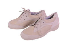 Naot Komfort Schnürschuhe Damen Nubuk Leder beige Gr. 40,5 Wechselfußbett CR140