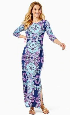 chinese dress ladies Novella in Pointillism Leaves