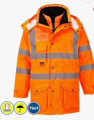 Warnschutzjacke RT27 PortWest M Warm 7in1 Arbeitsjacke Wetterjacke Winter Sommer
