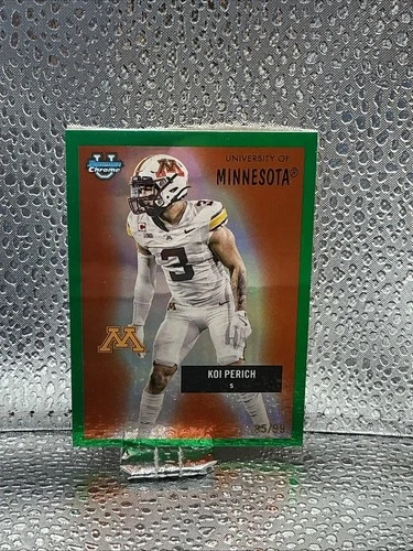 2025 Bowman Chrome University Football Green Refractor Koi Perich #55AV-18