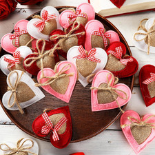 Valentines Day Tree Decorations Felt Heart Ornaments Felt Daisy Flower Hanging O