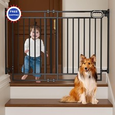 Grownsy No Bottom Bar Baby Gate Adjustable Width 29 8 to 43 5 for Child Pet Dog