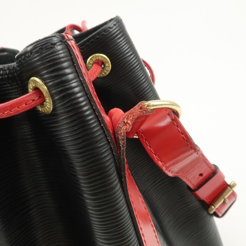 Louis Vuitton Epi Noe Shoulder Bag Noir Castilian Red M44017 Authentic Used F/S - Picture 12 of 24