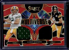 Aaron Rodgers 2025 Panini Select #MVJ-ARS Multiverse Jersey Red Prizm