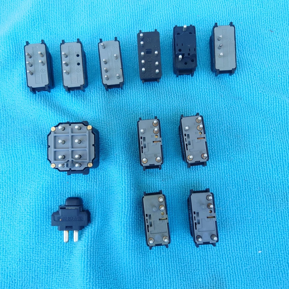 Juego de 12 interruptores de palanca de consola central delantera Mercedes 1994-1995 W124 E320 E420 Foto 2 de 4