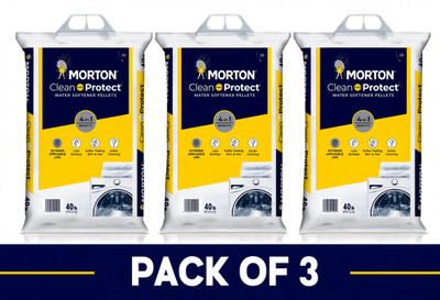 Morton Salt Clean and Protect Water Softener Salt Pellets, 40 lb. Bag (3 PACK )