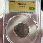 1900-S 25c Barber Silver Quarter Dollar CAC MS66 Witterbrick