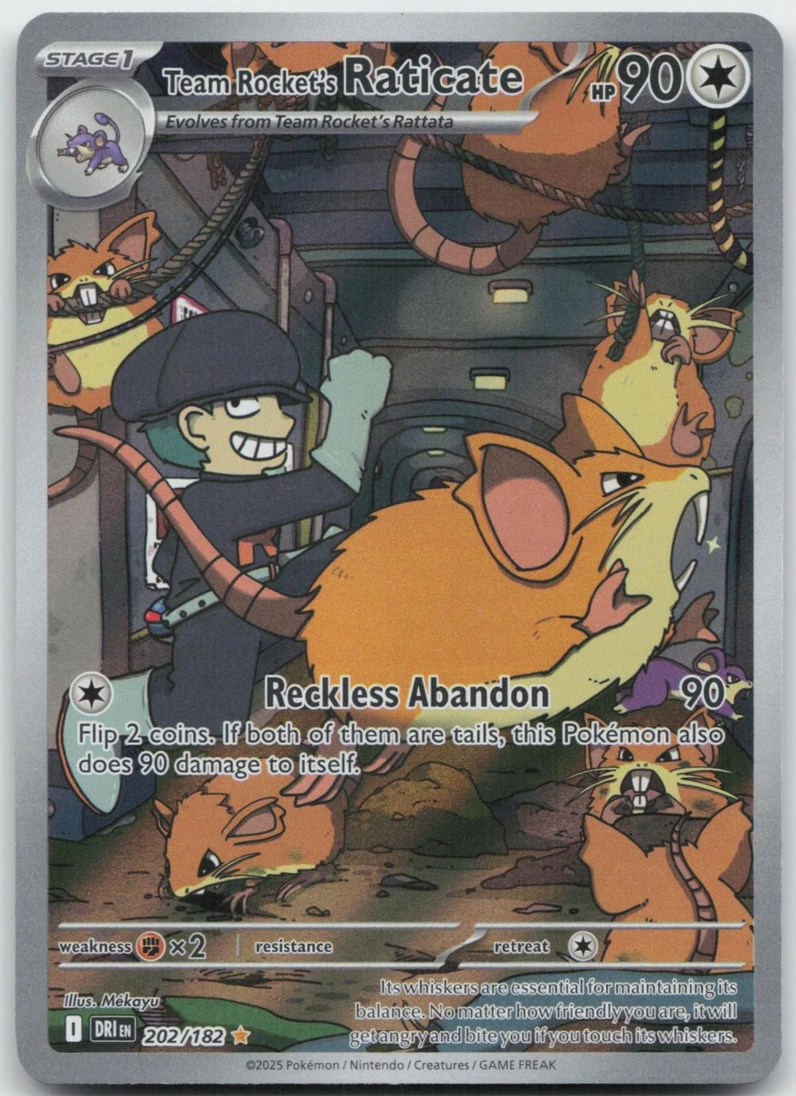 Team Rocket's Raticate 202/182 Sv10: Destined Rivals for sale | eBay