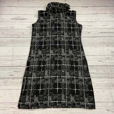 Isle Boutique Black Sleeveless Cowl Neck Twiggy Tinsel Town Sweater Dress Women 