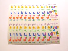 Mrs Grossman's Lot 10 Strips Bitsy Babble Girlfriends Love 2001 Stickers