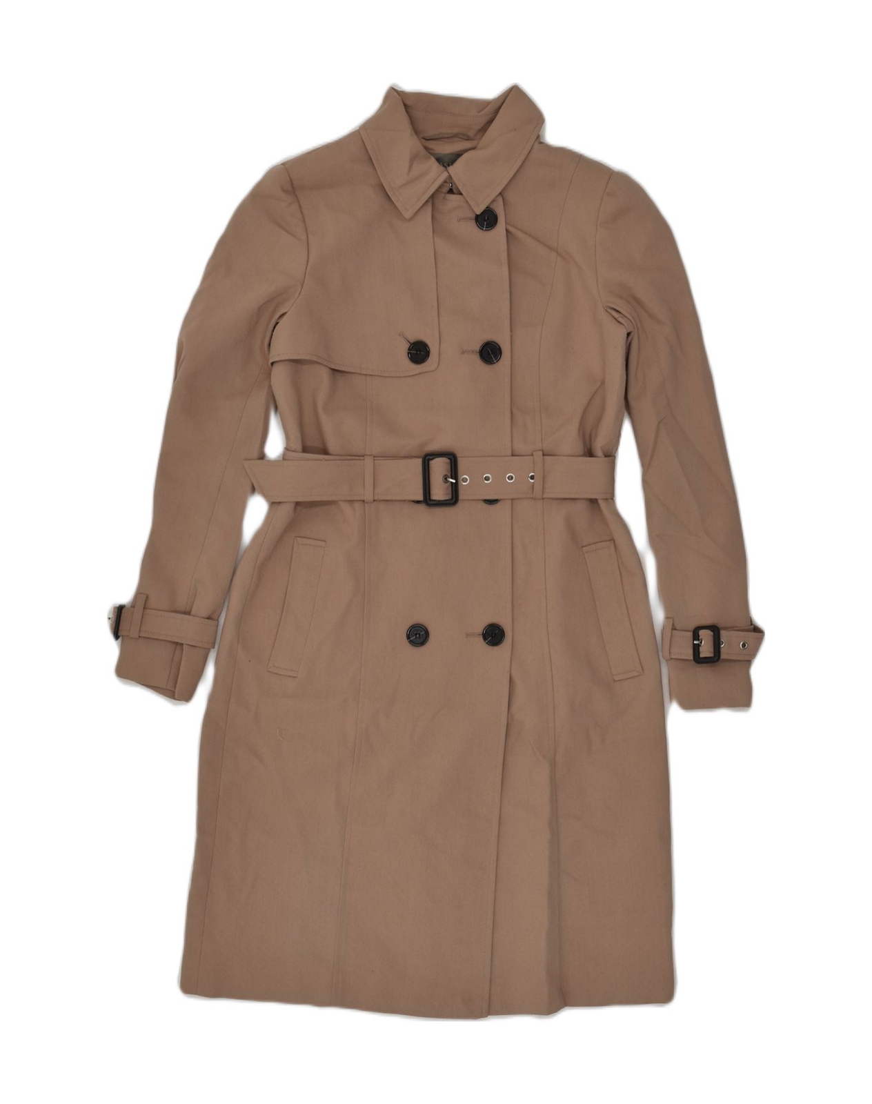OASIS Womens Trench Coat UK 6 XS Brown Polyester BK06 eBay
