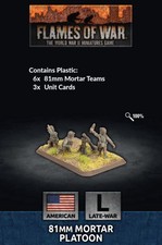 Flames of War US804 81mm Mortar Platoon Late War 18 Figures Gaming Miniatures