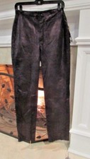 Wilsons Leather Metallic Suede Pants Sz 6 Retail 199.00