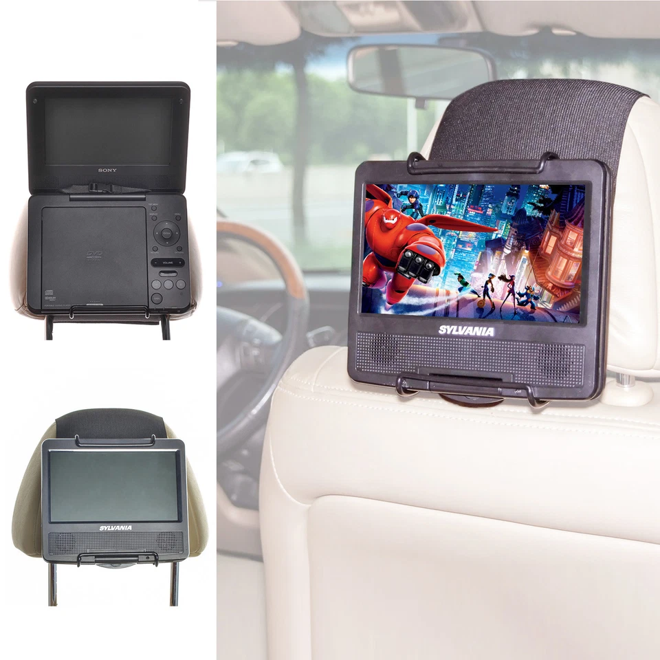 TFY Car Headrest Mount Holder for Standard (Laptop Style) Portable DVD Player - Image 4 of 4
