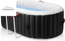 Hot Tub Inflatable Portable Oval Hot Tub Spa 2 Person Hot Tub with 90 Bubble Je