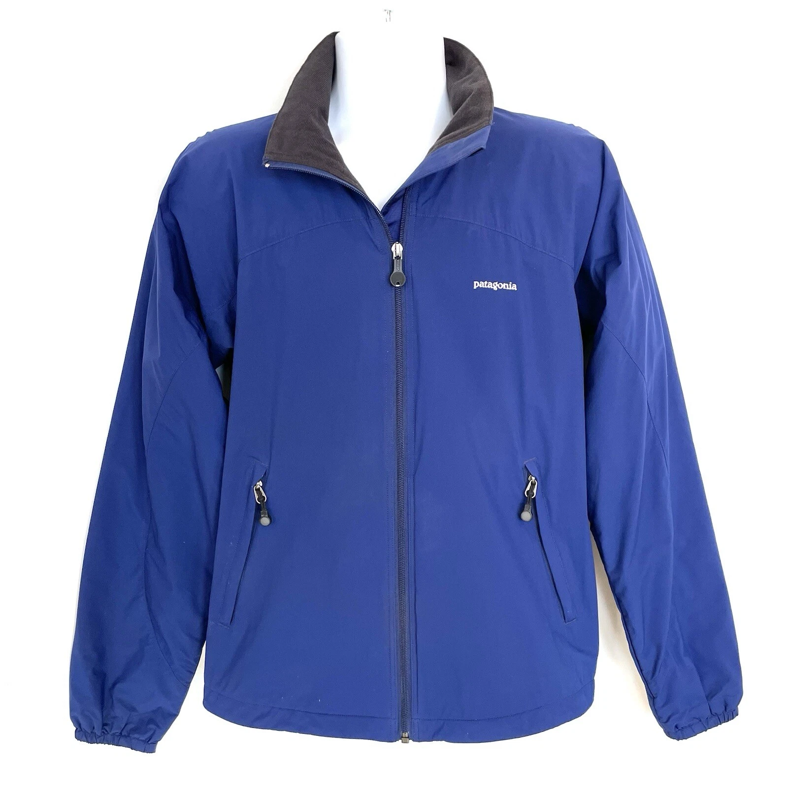 Patagonia Mens Small Blue Lightweight Lined Windbreaker Full Zip Jacket