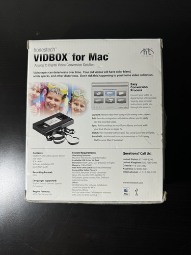 Honestech Vidbox For Mac Analog to Digital Video Conversion New Open Box - Picture 3 of 3